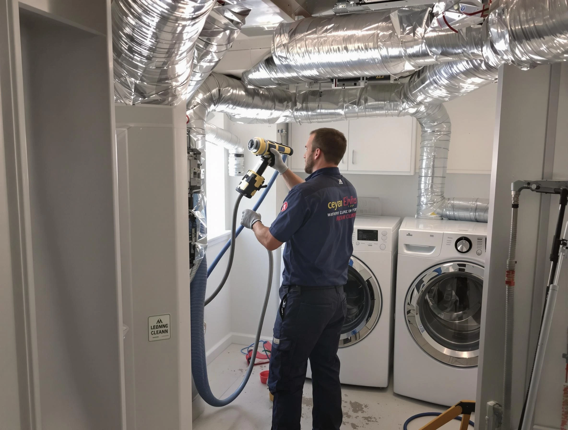 Harrison Dryer Vent Cleaning specialist using advanced equipment for thorough duct cleaning in Harrison
